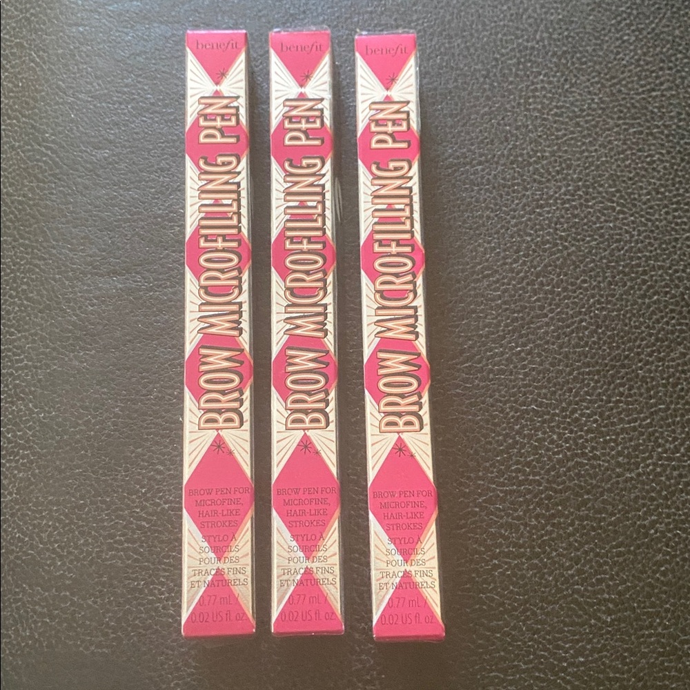 THREE (3) NEW BENEFIT BROW MICROFILLING PEN DEEP BROWN NEW IN PACKAGE